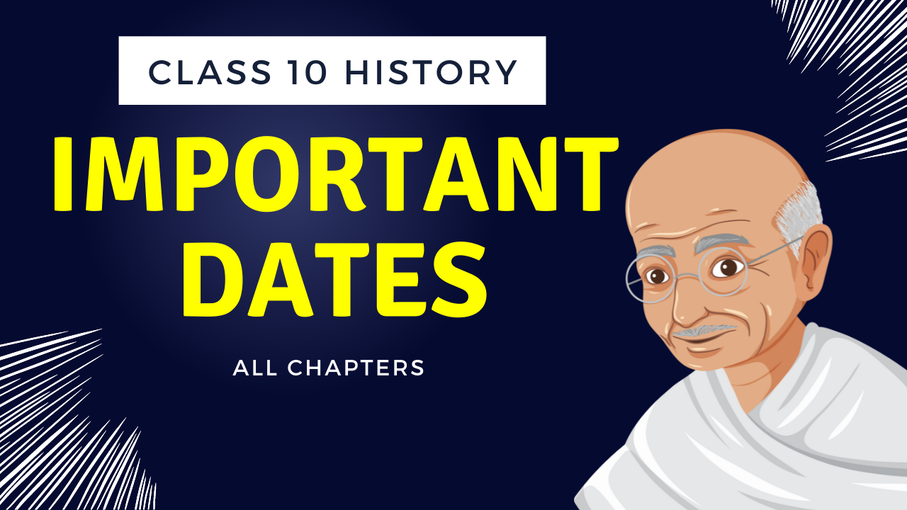 Class 10 History Important Dates | History Class 10 | All important dates of class 10 history | ETUTOR